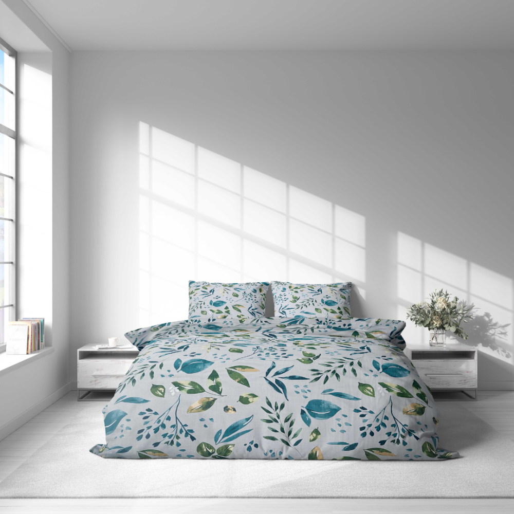 Påslakanset „Forest Breeze“. Sängkläder 155x200, 140x200 cm, 150x200 cm, 160x200 cm, 180x200 cm, 200x200 cm, 200x220 cm, 240x220 cm Påslakanset „Forest Breeze“. Sängkläder 155x200, 140x200 cm, 150x200 cm, 160x200 cm, 180x200 cm, 200x200 cm, 200x220 cm, 240x220 cm