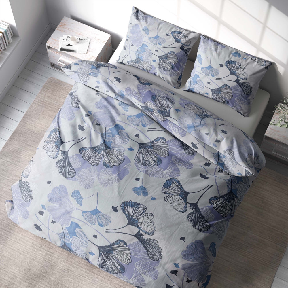 Påslakanset „Ginko“. Påslakanset 135x200, 140x200 cm, 200x200 cm, 200x220 cm Påslakanset „Ginko“. Påslakanset 135x200, 140x200 cm, 200x200 cm, 200x220 cm