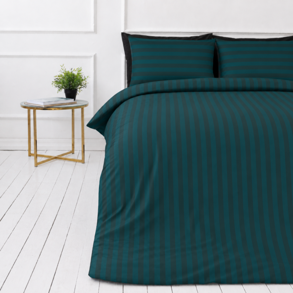 Påslakanset „Green Stripes“. Mönstrade sängkläder, 140x200 cm, 150x200 cm, 160x200 cm, 180x200 cm, 200x200 cm, 200x220 cm Påslakanset „Green Stripes“. Mönstrade sängkläder, 140x200 cm, 150x200 cm, 160x200 cm, 180x200 cm, 200x200 cm, 200x220 cm