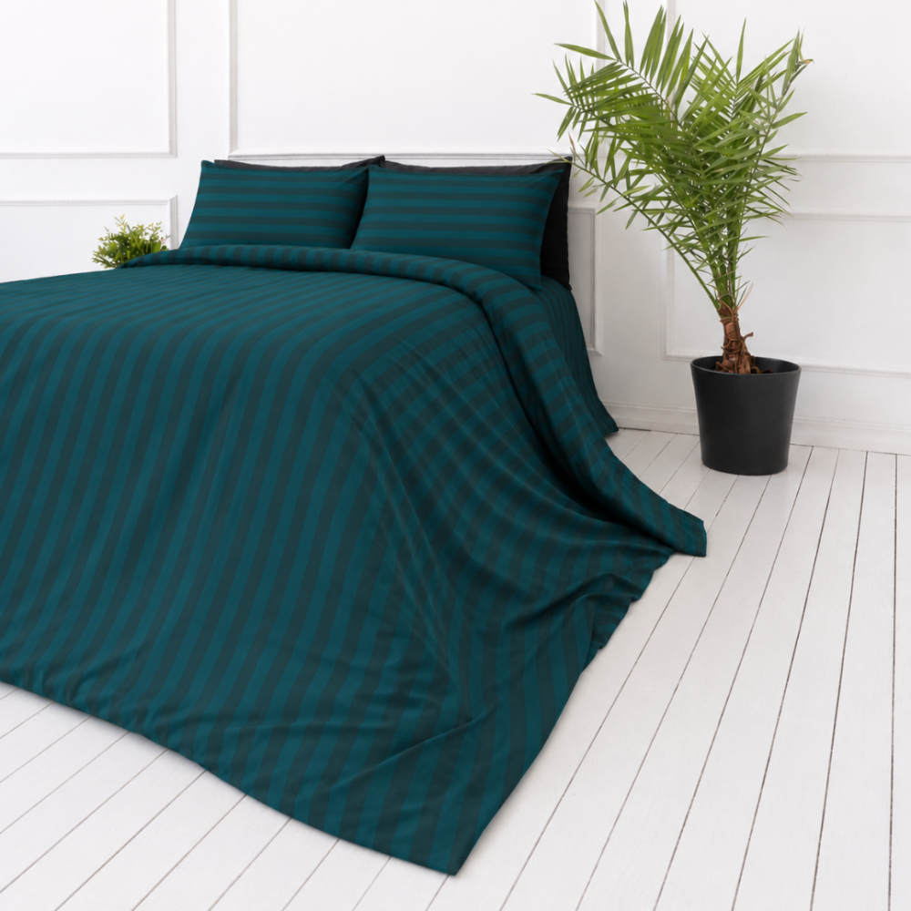 Påslakanset „Green Stripes“. Mönstrade sängkläder, 140x200 cm, 150x200 cm, 160x200 cm, 180x200 cm, 200x200 cm, 200x220 cm Påslakanset „Green Stripes“. Mönstrade sängkläder, 140x200 cm, 150x200 cm, 160x200 cm, 180x200 cm, 200x200 cm, 200x220 cm