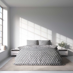 Påslakanset „Grey Ripple“. Grå sängkläder, 140x200 cm, 200x200 cm, 200x220 cm, 240x220 cm Påslakanset „Grey Ripple“. Grå sängkläder, 140x200 cm, 200x200 cm, 200x220 cm, 240x220 cm