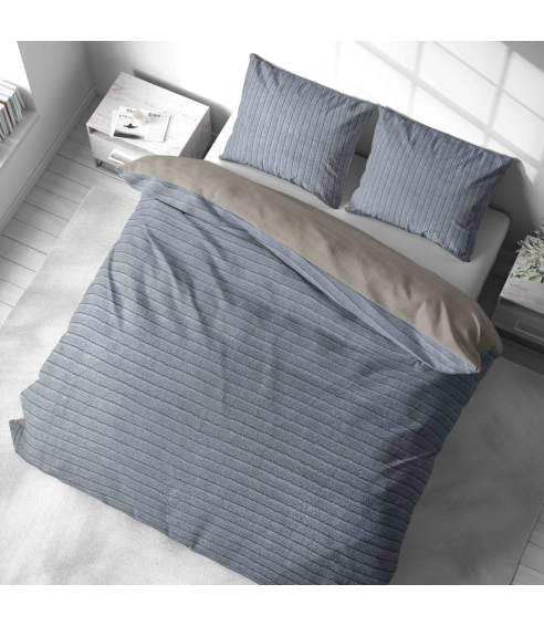 Plysch påslakanset „Minky Grey“. Påslakanset 200x220