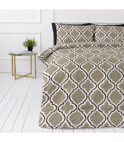 Påslakanset „Moroccan Beige“. Bomull sängkläder