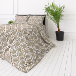 Påslakanset „Moroccan Beige“. Beige sängkläder, 140x200 cm, 150x200 cm, 160x200 cm, 180x200 cm, 200x200 cm, 200x220 cm, 240x220 cm. Bäddset i marockansk stil med sandfärgat och brunt mönster Påslakanset „Moroccan Beige“. Beige sängkläder, 140x200 cm, 150x200 cm, 160x200 cm, 180x200 cm, 200x200 cm, 200x220 cm, 240x220 cm. Bäddset i marockansk stil med sandfärgat och brunt mönster