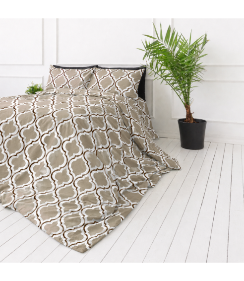 Påslakanset „Moroccan Beige“. Bomull sängkläder