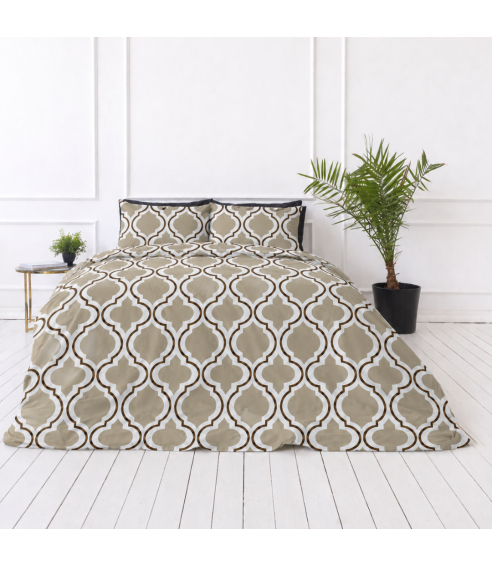 Påslakanset „Moroccan Beige“. Bomull sängkläder