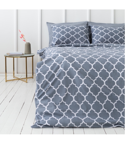 Påslakanset „Morocco grey cotton“. Bomull sängkläder
