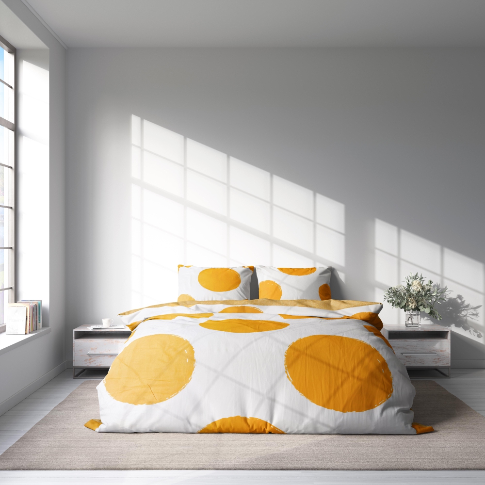 Påslakanset „Orange Bliss“. Orange sängkläder, 140x200 cm, 150x200 cm, 160x200 cm, 180x200 cm, 200x200 cm, 200x220 cm Påslakanset „Orange Bliss“. Orange sängkläder, 140x200 cm, 150x200 cm, 160x200 cm, 180x200 cm, 200x200 cm, 200x220 cm