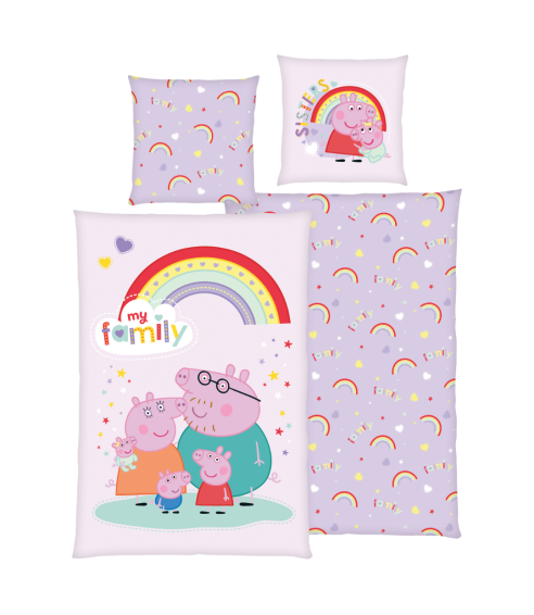 Påslakanset „Peppa Pig“. Bomull sängkläder