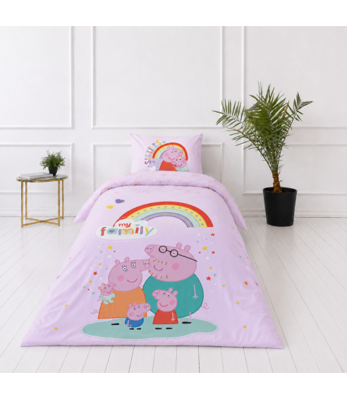 Påslakanset „Peppa Pig“. Bomull sängkläder