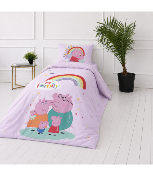 Påslakanset „Peppa Pig“. Bomull sängkläder