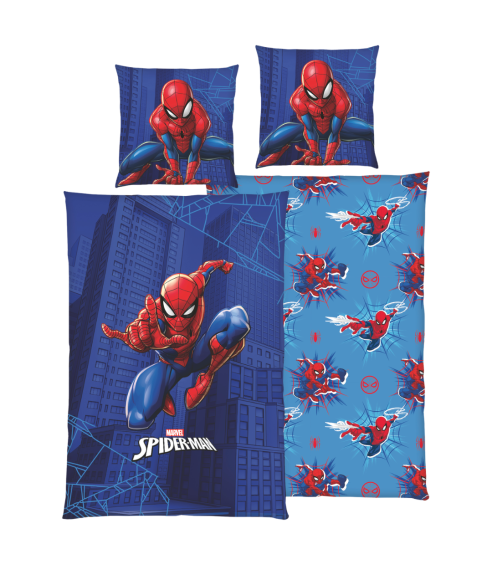 Påslakanset „Spiderman“. Bomull sängkläder