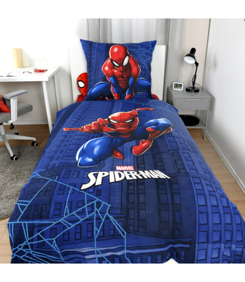 Påslakanset „Spiderman“. Bomull sängkläder