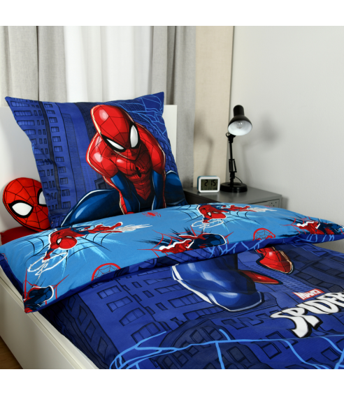 Påslakanset „Spiderman“. Bomull sängkläder