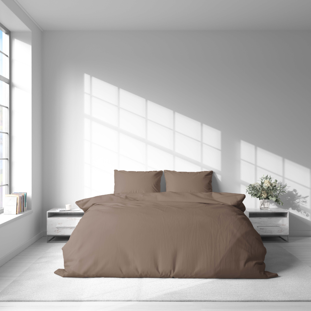 Påslakanset „Stucco“. Beige sängkläder, 140x200 cm, 200x200 cm, 200x220 cm Påslakanset „Stucco“. Beige sängkläder, 140x200 cm, 200x200 cm, 200x220 cm
