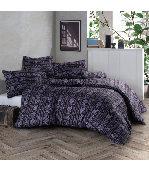 Satin påslakanset „Vitor Purple“. Satin påslakan