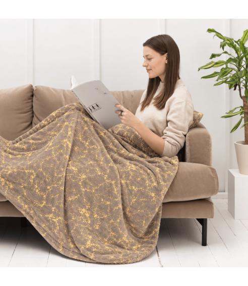 Pläd „Gilded Brown fleece blanket“. Plädar