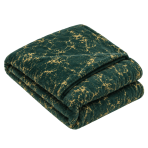 Pläd „Gilded Green fleece blanket“. Plädar, 200x220 cm. Mörkgrön pläd med ett tydligt gyllene marmorerat ådringsmönster. Pläd „Gilded Green fleece blanket“. Plädar, 200x220 cm. Mörkgrön pläd med ett tydligt gyllene marmorerat ådringsmönster.