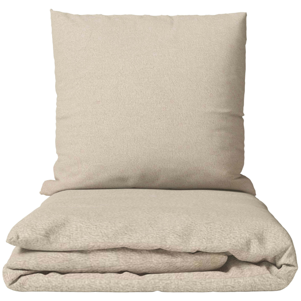 Plyschbäddset „Minky Beige“. Beige sängkläder, 200x220 cm Plyschbäddset „Minky Beige“. Beige sängkläder, 200x220 cm