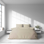 Plyschbäddset „Minky Beige“. Beige sängkläder, 200x220 cm Plyschbäddset „Minky Beige“. Beige sängkläder, 200x220 cm