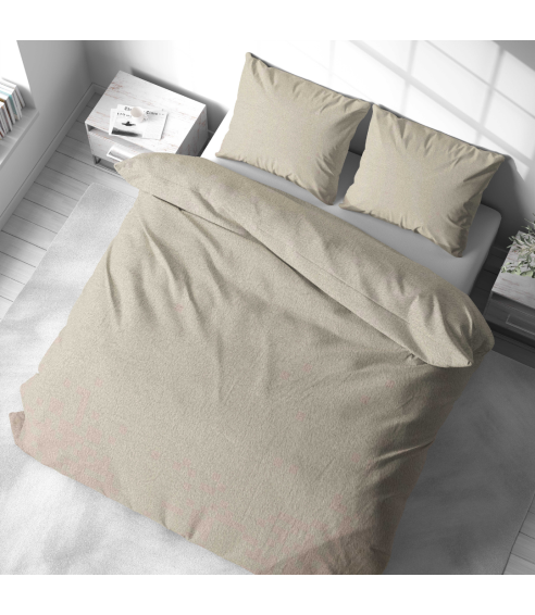 Plyschbäddset „Minky Beige“. Påslakanset 200x220