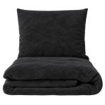 Plysch bäddset „Minky Black“. Enfärgade sängkläder, 200x220 cm Plysch bäddset „Minky Black“. Enfärgade sängkläder, 200x220 cm