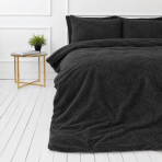Plysch bäddset „Minky Black“. Enfärgade sängkläder, 200x220 cm Plysch bäddset „Minky Black“. Enfärgade sängkläder, 200x220 cm
