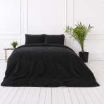 Plysch bäddset „Minky Black“. Enfärgade sängkläder, 200x220 cm Plysch bäddset „Minky Black“. Enfärgade sängkläder, 200x220 cm