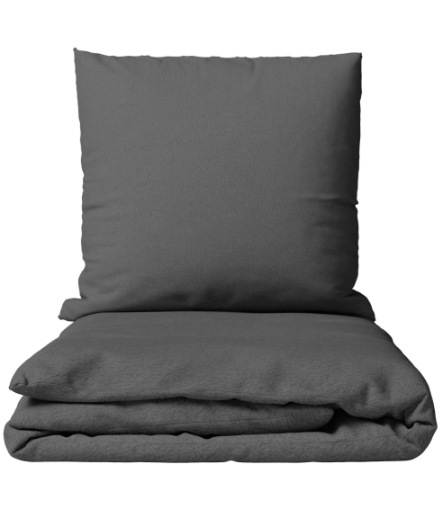 Plysch bäddset „Minky Dark Grey“. Påslakanset 200x220