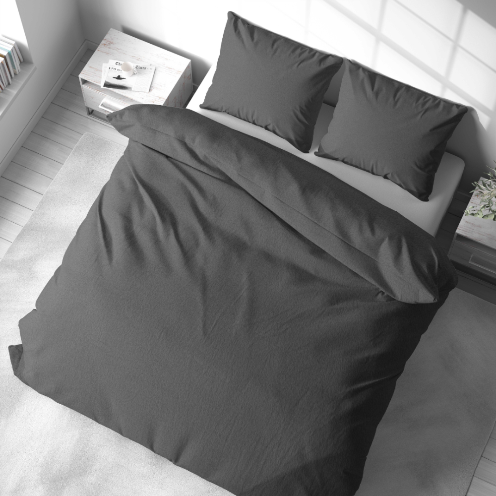 Plysch bäddset „Minky Dark Grey“. Plysch sängkläder, 200x220 cm Plysch bäddset „Minky Dark Grey“. Plysch sängkläder, 200x220 cm