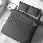 Plysch bäddset „Minky Dark Grey“. Plysch sängkläder, 200x220 cm Plysch bäddset „Minky Dark Grey“. Plysch sängkläder, 200x220 cm