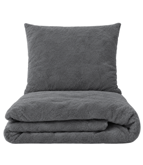 Plysch bäddset „Minky Dark Grey“. Påslakanset 200x220