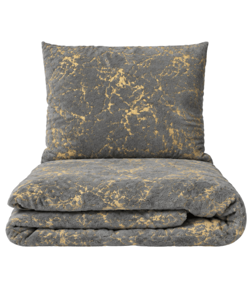 Plysch bäddset „Minky Gilded Grey“. Påslakanset 200x220
