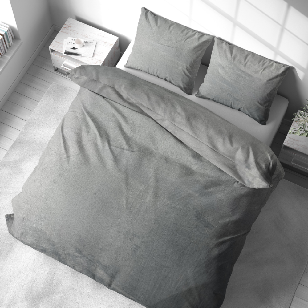 Plysch bäddset „Minky Grey Solid“. Plysch sängkläder, 200x220 cm Plysch bäddset „Minky Grey Solid“. Plysch sängkläder, 200x220 cm
