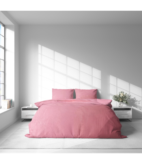 Plysch bäddset „Minky Rose Solid“. Påslakanset 200x220