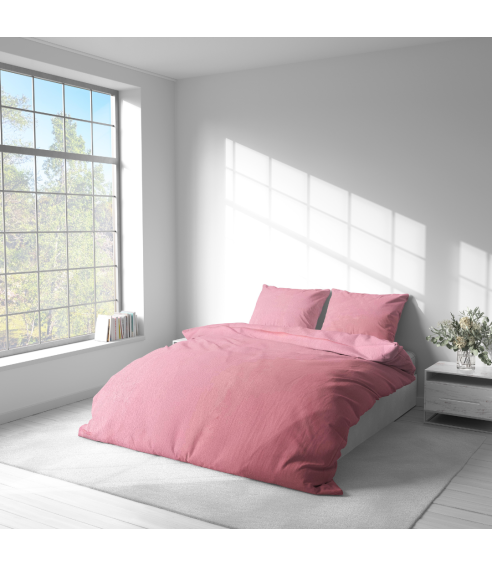 Plysch bäddset „Minky Rose Solid“. Påslakanset 200x220