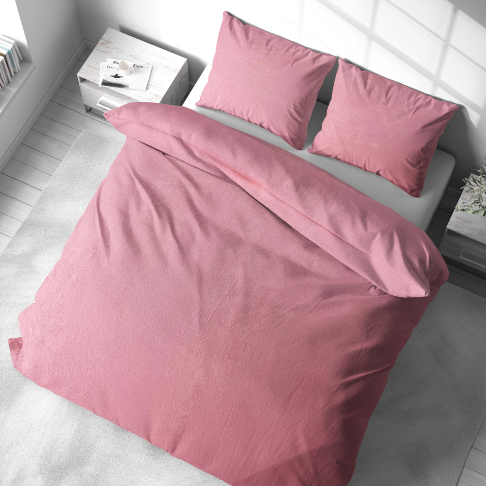 Plysch bäddset „Minky Rose Solid“. Plysch sängkläder, 200x220 cm Plysch bäddset „Minky Rose Solid“. Plysch sängkläder, 200x220 cm