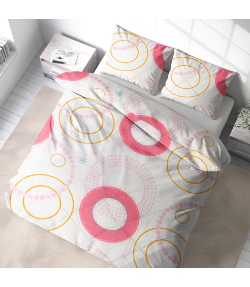 Satin örngott “Circles”. Örngott 50×70