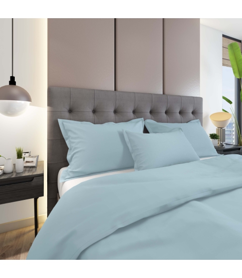 Satin örngott “Ice Blue”. Örngott 50×70
