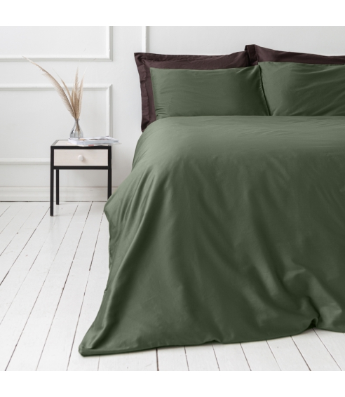 Premium satin örngott “Dark green”. Örngott 50×70