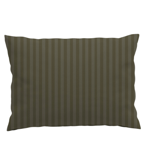 Satin örngott “Moss Green Stripe Satin Pillowcase”. Örngott 50×70