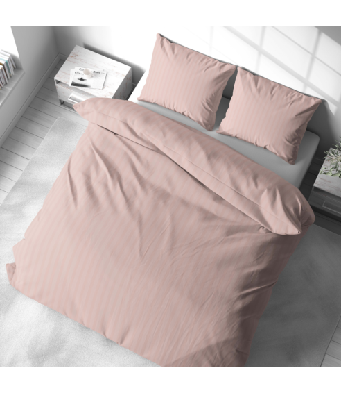 Satin örngott “Peachy Stripe Satin”. Örngott 50×70