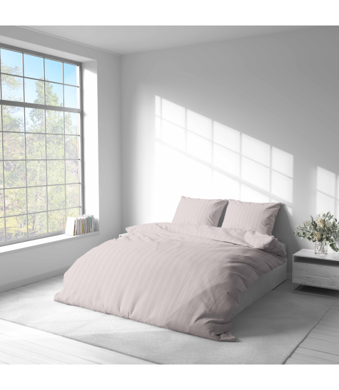 Satin örngott „Seashell Pink Stripe Satin Pillowcase“. Örngott 50×70