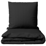 Premium satin påslakanset „Black Stripe Sateen“. Mako satin sängkläder, 140x200 cm, 200x200 cm Premium satin påslakanset „Black Stripe Sateen“. Mako satin sängkläder, 140x200 cm, 200x200 cm