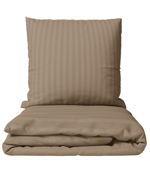 Premium satin påslakanset „Brandy Stripe Sateen“. Satin påslakan