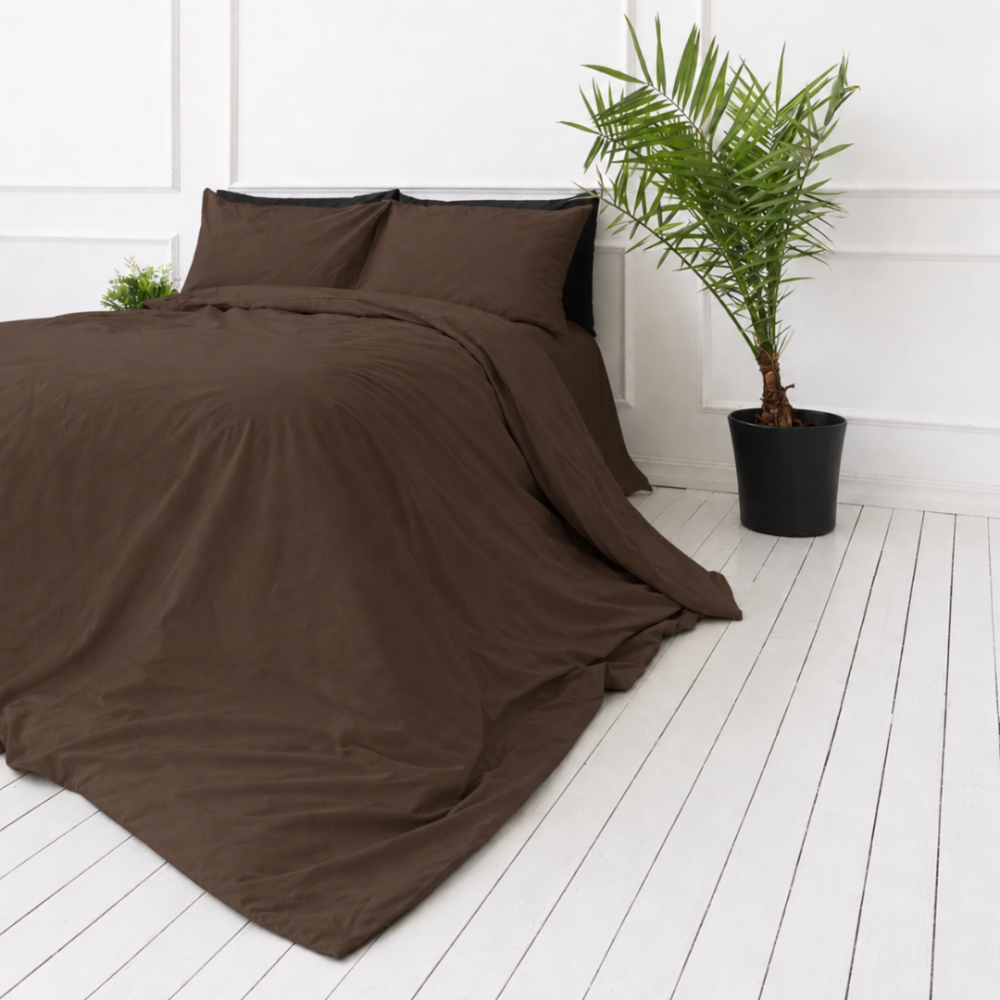 Premium satin påslakanset „Brown“. Enfärgade sängkläder, 140x200 cm, 200x200 cm, 200x220 cm Premium satin påslakanset „Brown“. Enfärgade sängkläder, 140x200 cm, 200x200 cm, 200x220 cm