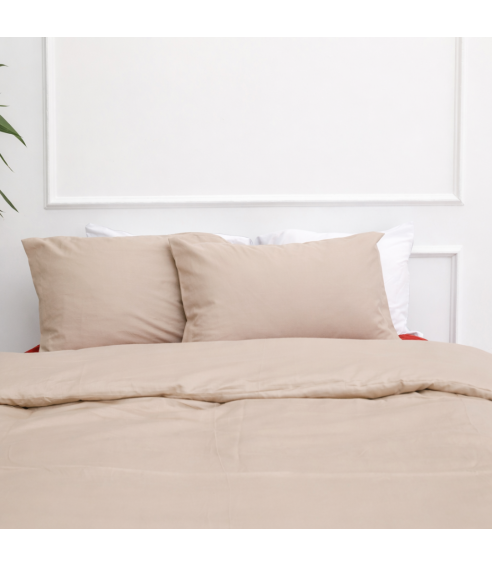Premium satin påslakanset „Classic coffee“. Satin påslakan