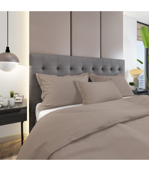 Premium satin påslakanset „Dark ecru“. Satin påslakan