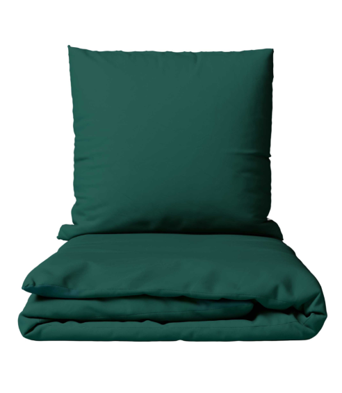 Premium satin påslakanset „Dark green sateen“. Satin påslakan