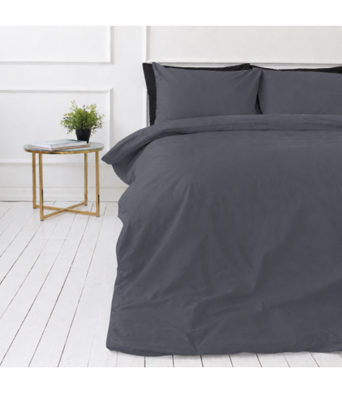 Premium satin påslakanset „Dark Grey sateen“. Satin påslakan